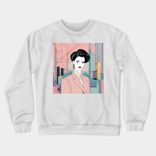 Vivid Dreams Art Deco Patrick Nagel 80s Crewneck Sweatshirt